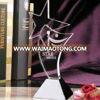 MH-JB075 Irregular clear star Crystal trophy award with base