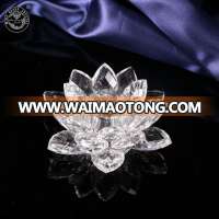 MH-L053 Clear crystal lotus flower glass candle holder