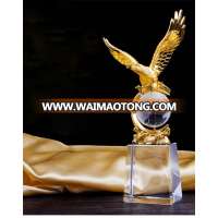 factory wholesale gold eagle crystal award trophy