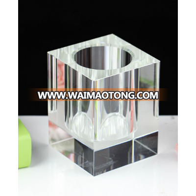 octange personalized crystal pen holder souvenir for office decoration