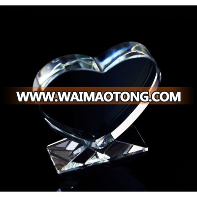 (JHC019) High quality heart shape white glass award for business gifts