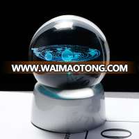 3D Laser Engraved Solar System Crystal Ball Glass Astronomy Ball