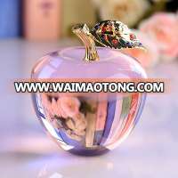 creative crystal glass pink lady apple for gift store retail