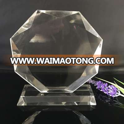 JHCA001 Pujiang Jin Huacheng K 9 crystal Octagon Crystal Award Wholesale for Souvenir