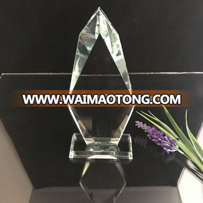 New shape customized logo engraved crystal plaque