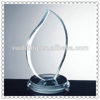 Water Drop Blank Plaque Glass Award For Business Souvenir